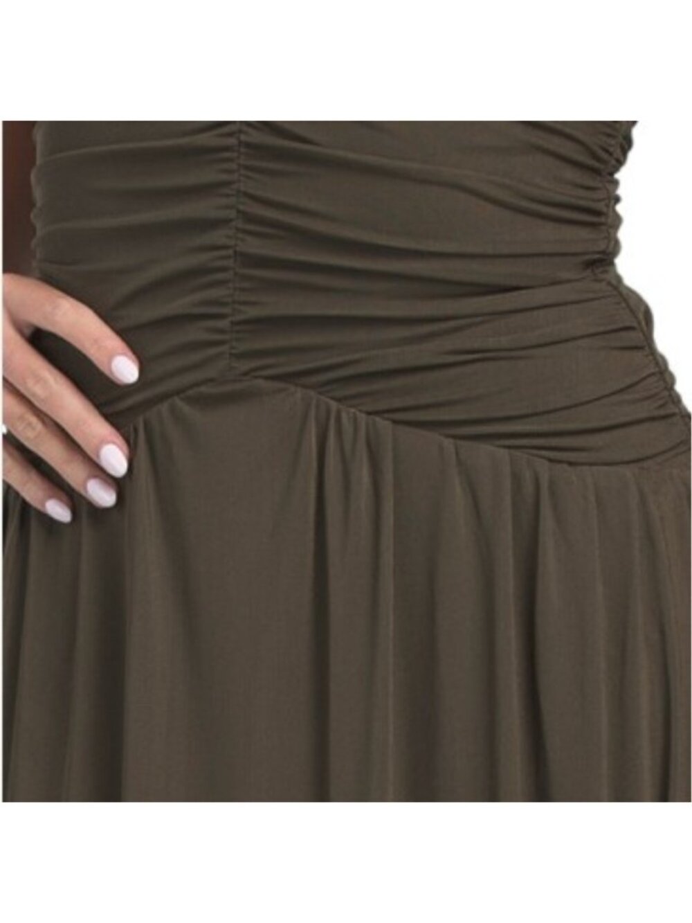 MOON RIVER Tube Deep V-neck Mesh Dress - Picture 4 of 4